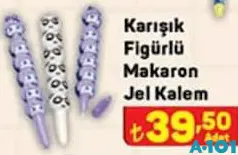 KARIŞIK FİGÜRLÜ MAKARON JEL KALEM KARIŞIK FİGÜRLÜ MAKARON JEL KALEM